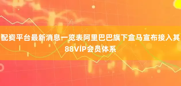 配资平台最新消息一览表阿里巴巴旗下盒马宣布接入其88VIP会员体系
